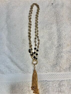 Modern lariat necklace